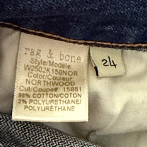 rag & bones 24 Lou High Waisted Skinny Jean  in Northwood Blue - Picture 8 of 10
